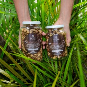 Granola LOW CARB COM CASTANHAS, CACAU E CHOCOLATE CALLEBAUT 70%